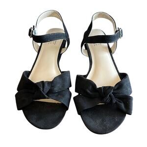 Simply Styled 9M Capri Black Faux Suede Sandals Vintage Look Retro